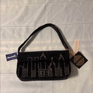 Black Beaded Handbag